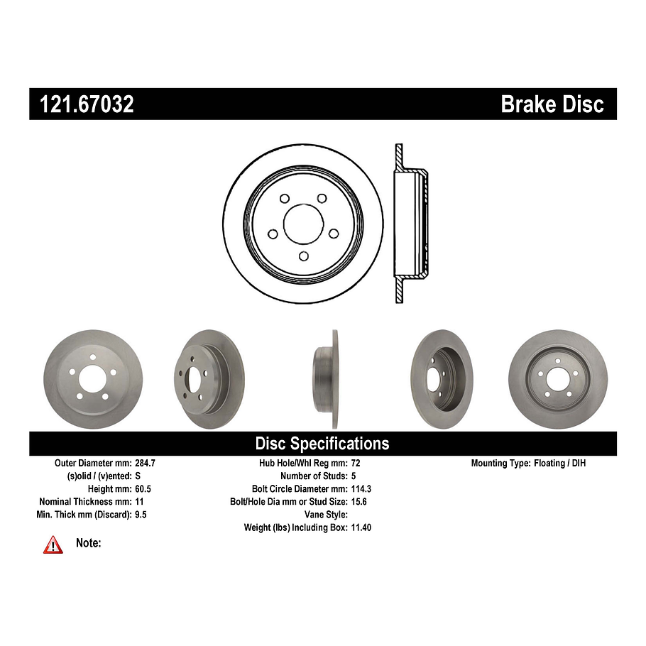 Disco Freno C-TEK 121.67032 2