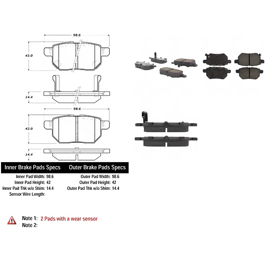 Pastillas Freno Suzuki Baleno 2015-2023 Trasero