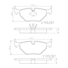 Pastillas Freno BMW Z3 1995-2002 Trasero 4