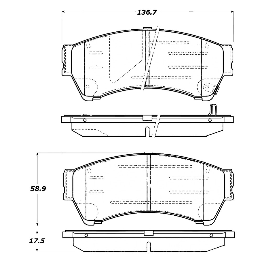 Pastillas Freno Lincoln Zephyr 2006-2006 Delantero 3