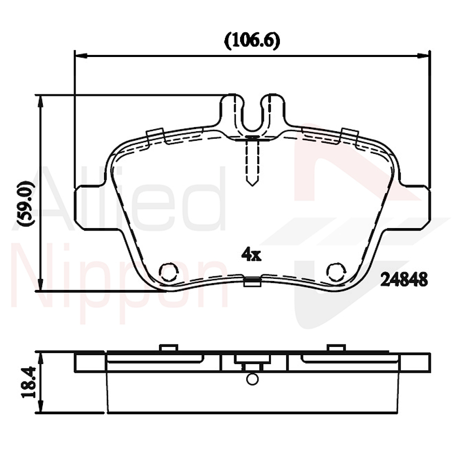 Pastillas Freno Infiniti QX30 2017-2019 Trasero 4