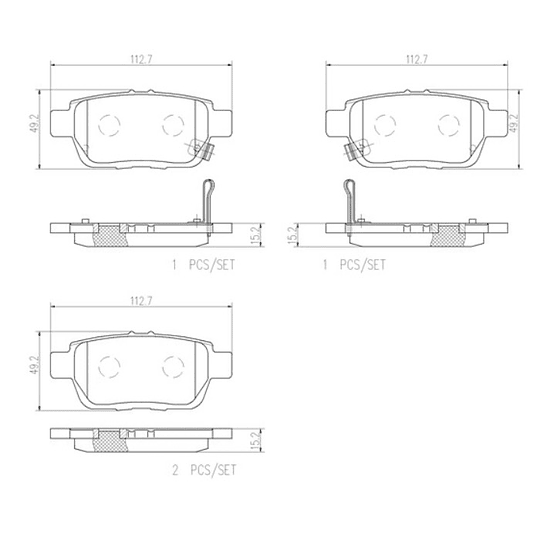 Pastillas Freno Honda Ridgeline 2006-2014 Trasero