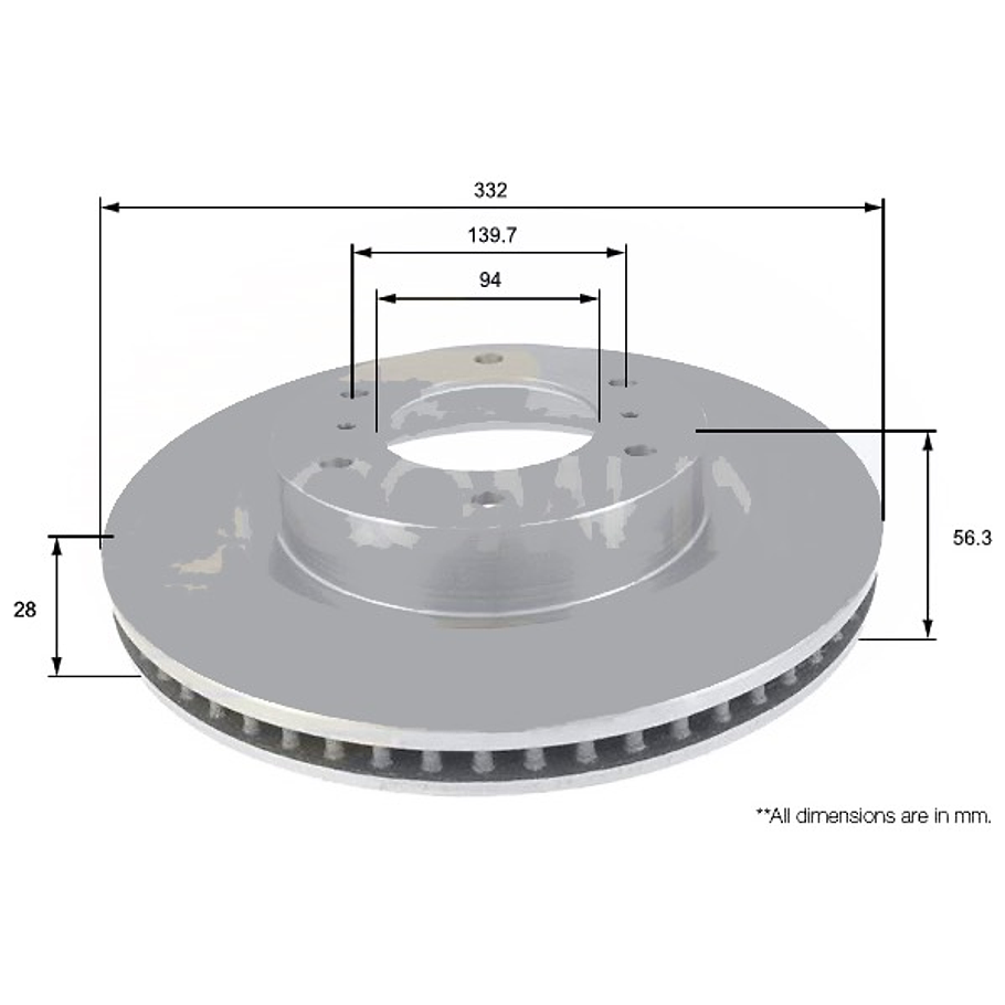 Disco Freno MOTAQUIP LVBD1618 2