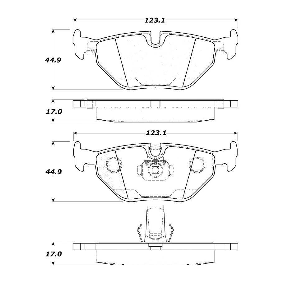 Pastillas Freno BMW 540i 1995-2003 Trasero 3