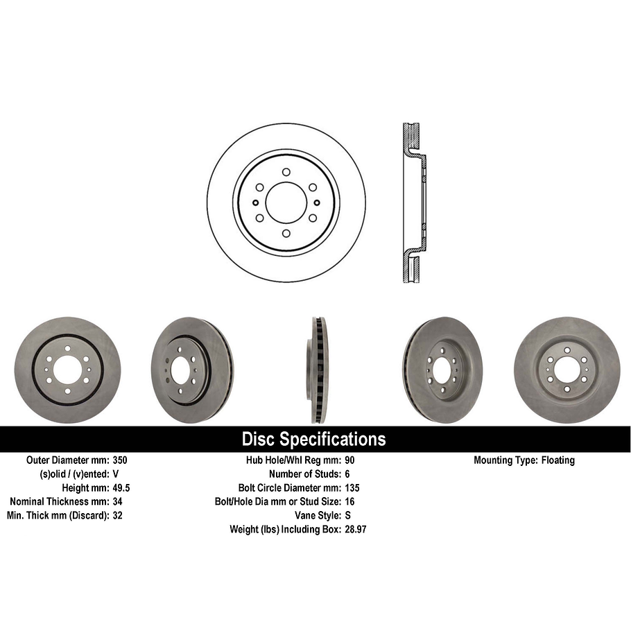 Disco Freno Ford Expedition 2007-2017 Delantero 3