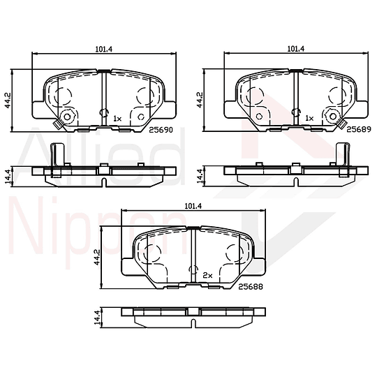 Pastillas Freno ALLIED NIPPON ADB32238