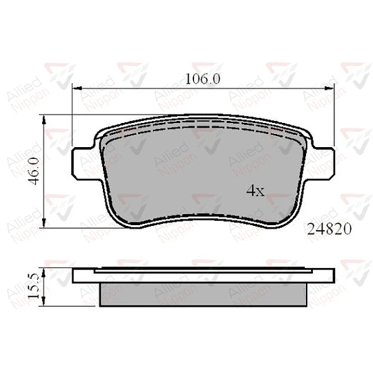 Pastillas Freno Renault Fluence 2009-2020 Trasero
