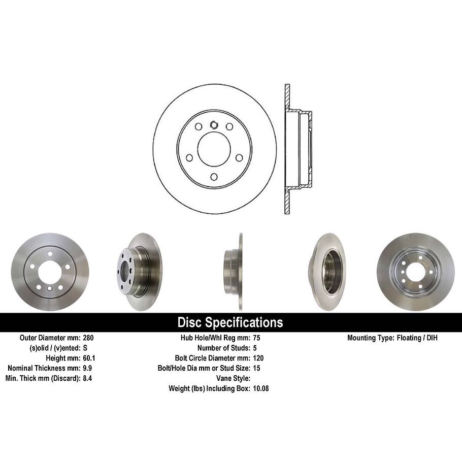 Disco Freno BMW 318ti 1990-2000 Trasero 4