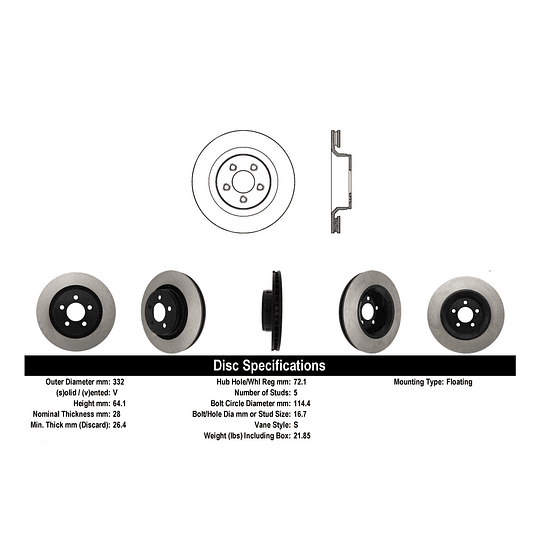 Disco Freno Jeep Liberty 2008-2013 Delantero
