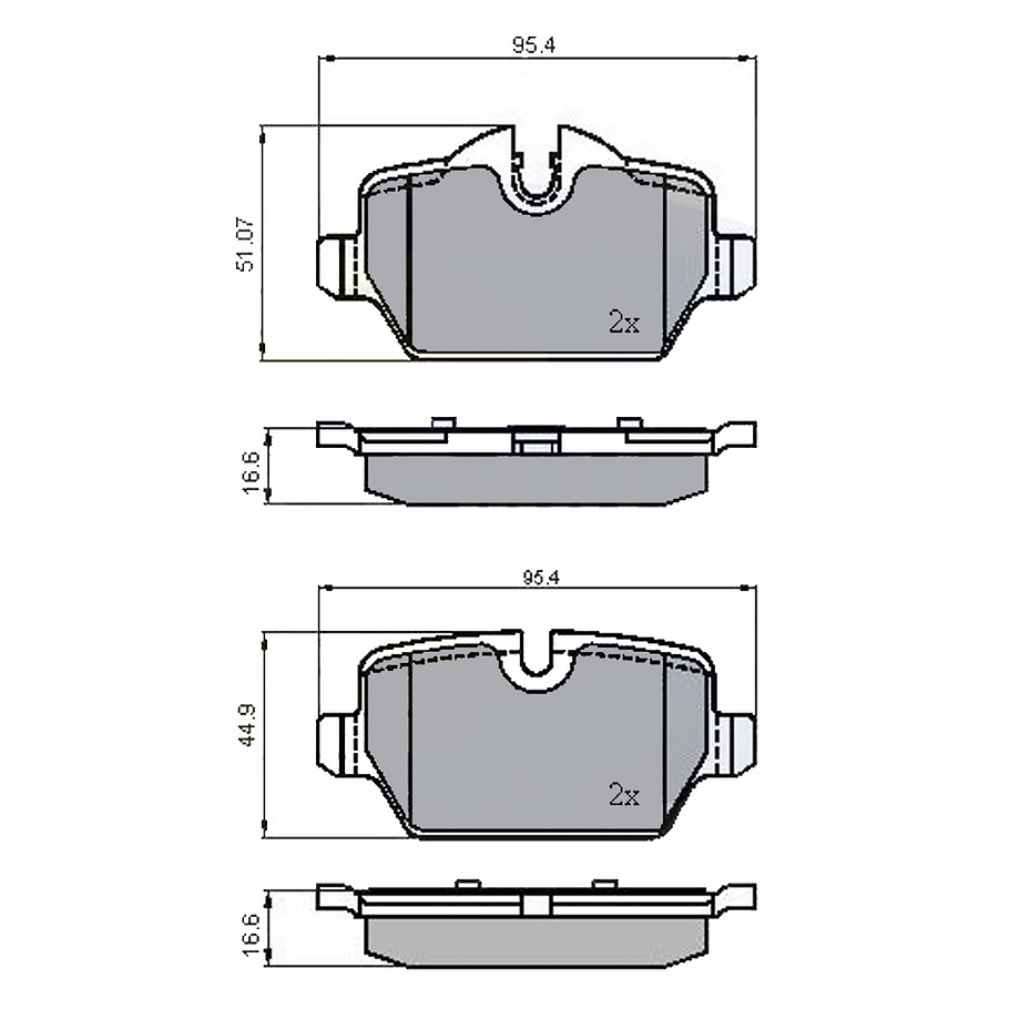 Pastillas Freno BMW 316i 2004-2013 Trasero 4