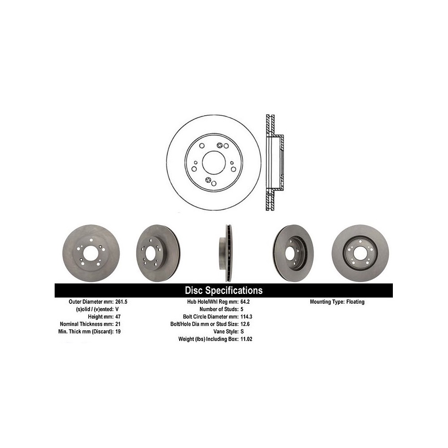Disco Freno MOTAQUIP LVBD1728 1