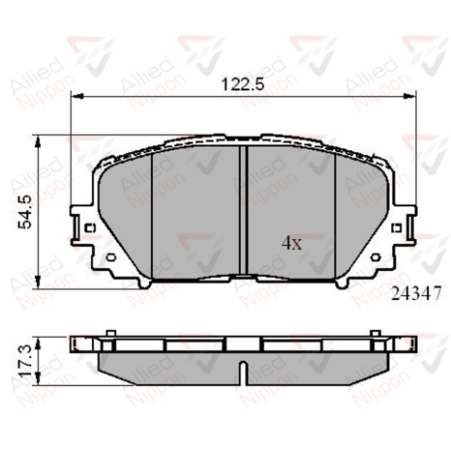 Pastillas Freno Toyota Yaris 2013-2019 Delantero 3