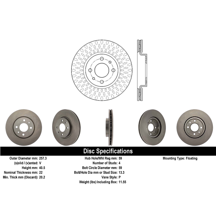 Disco Freno Alfa Romeo MiTo 2008-2018 Delantero 4