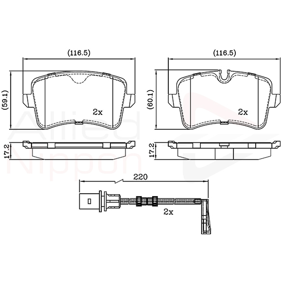 Pastillas Freno Audi RS5 2010-2015 Trasero 3