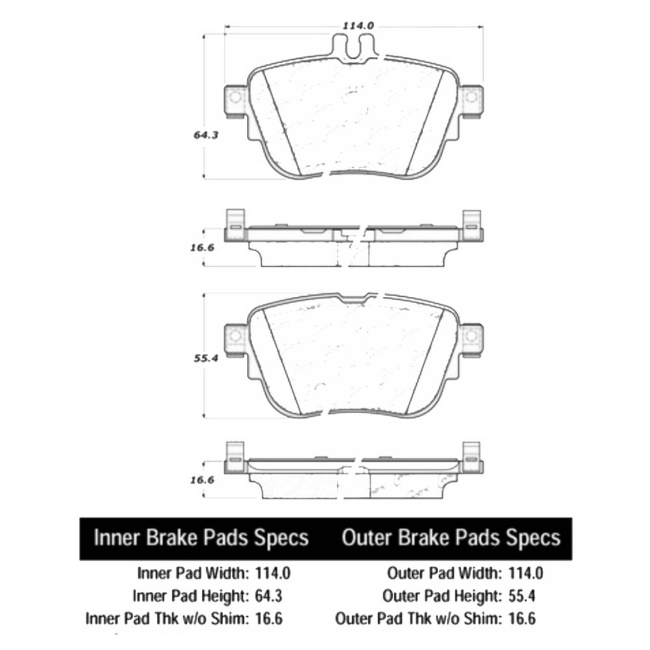 Pastillas Freno Mercedes Benz E350 2017-2023 Trasero 3