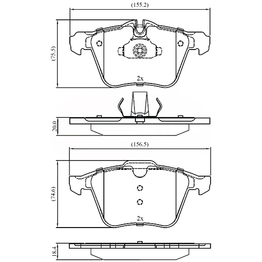 Pastillas Freno Jaguar XJ 2010-2019 Delantero