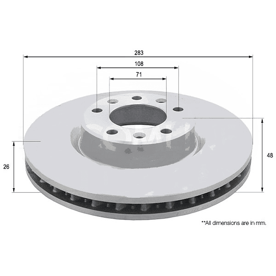 Disco Freno COMLINE ADC2727V