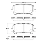 Pastillas Freno Honda Passport 2019-2023 Trasero 2