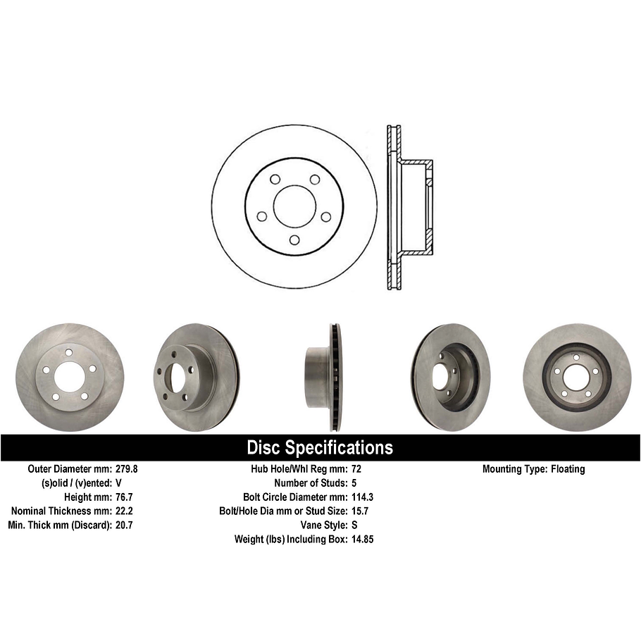 Disco Freno Jeep Cherokee 1984-2001 Delantero 2