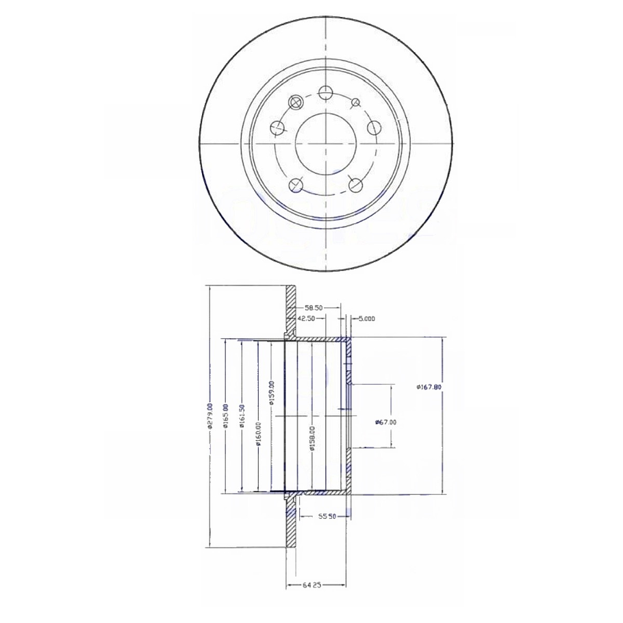 Disco Freno Mercedes Benz 230E 1976-1986 Trasero 4