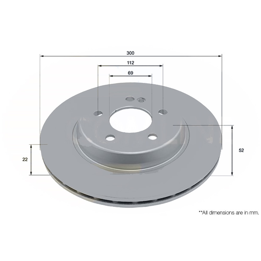 Disco Freno Mercedes Benz E200 2017-2023 Trasero 3