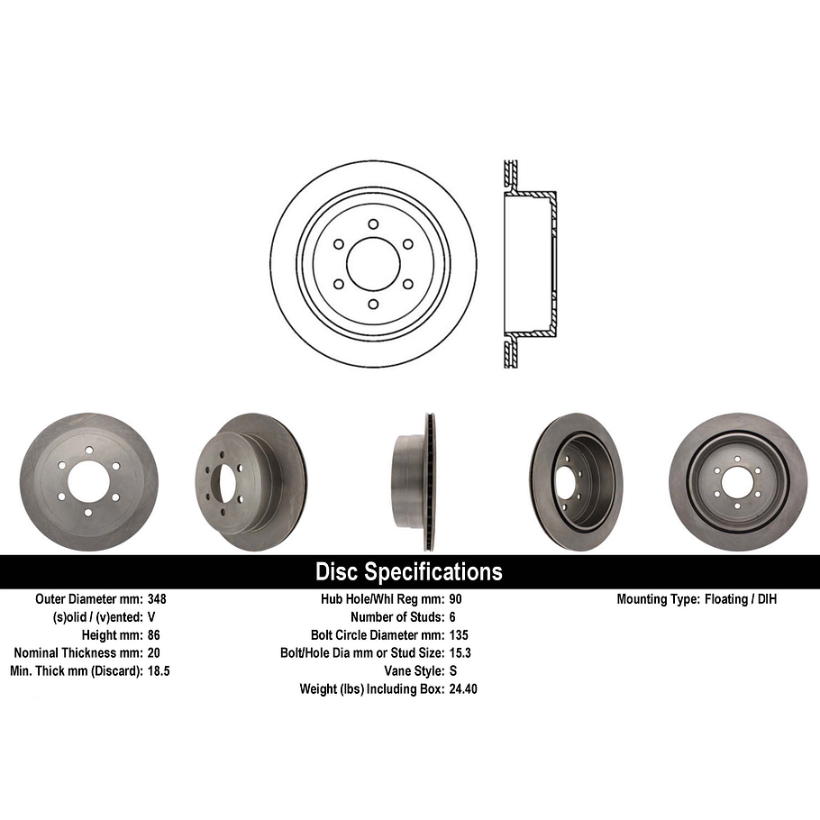Disco Freno Ford F-Series 2004-2008 Trasero 2