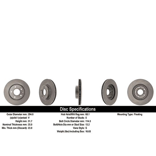 Disco Freno POWERSTOP JBR1598