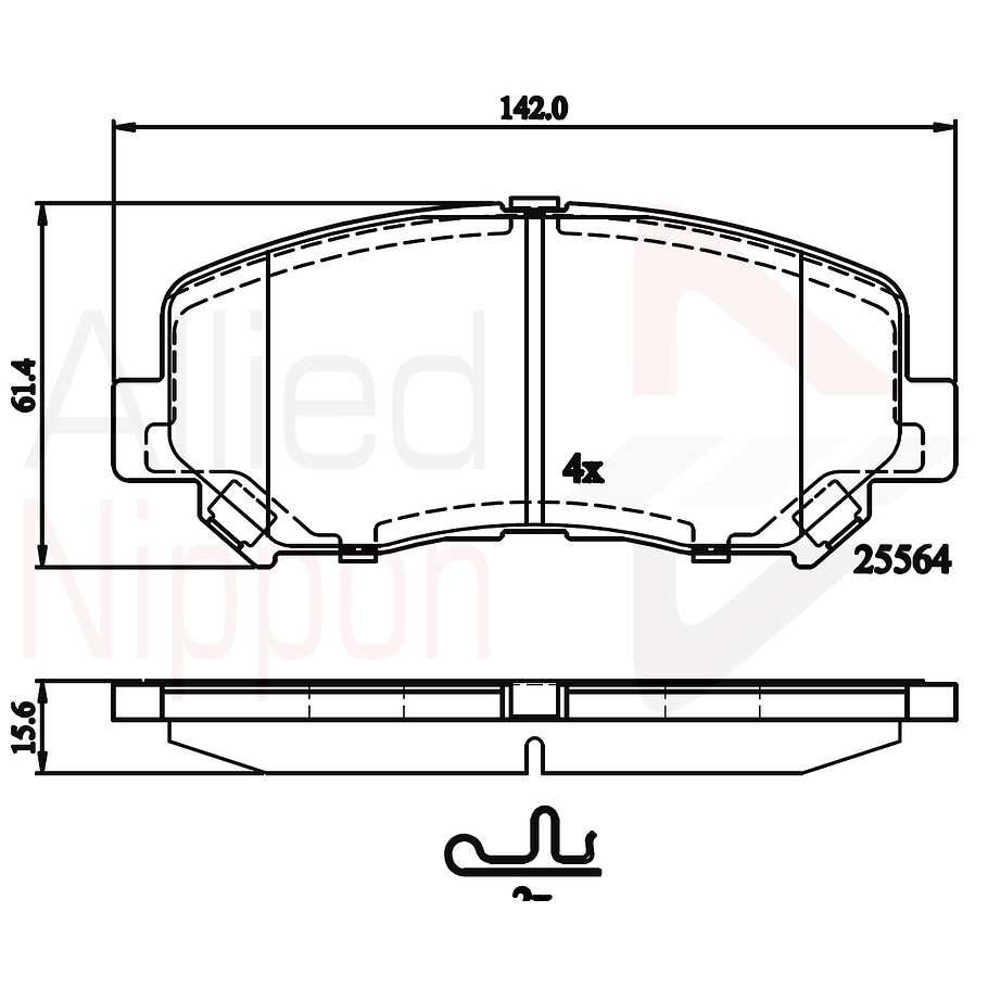 Pastillas Freno Suzuki Kizashi 2010-2013 Delantero 4