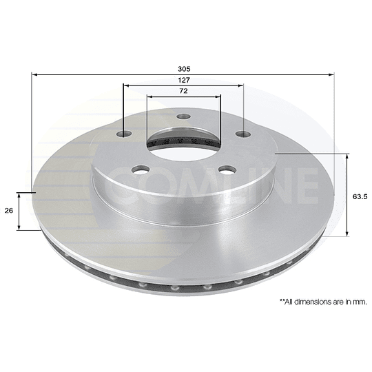 Disco Freno COMLINE ADC2303V