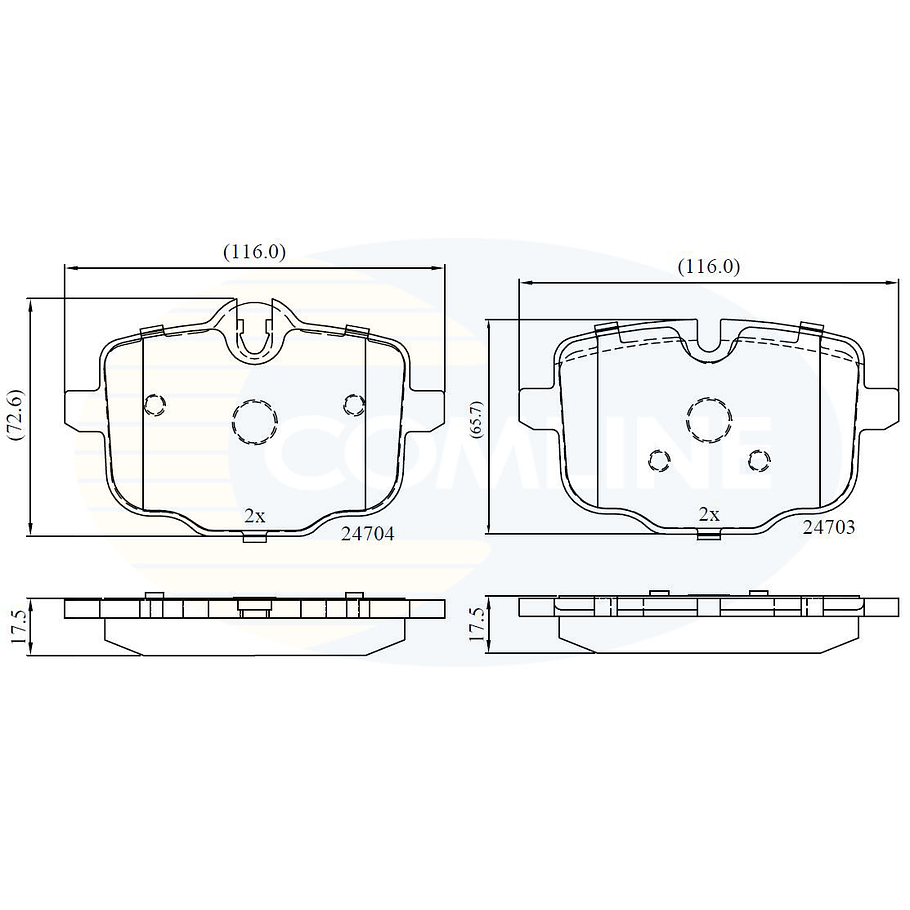 Pastillas Freno BMW 650i 2011-2018 Trasero 4