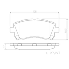Pastillas Freno Subaru Impreza 1992-2001 Delantero 3