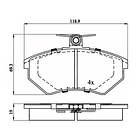 Pastillas Freno Volkswagen Jetta 1992-1999 Delantero 2
