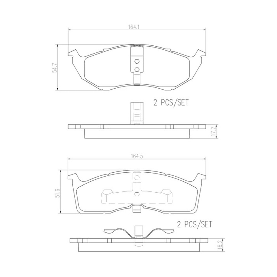 Pastillas Freno Chrysler Cirrus 1995-2000 Delantero 3