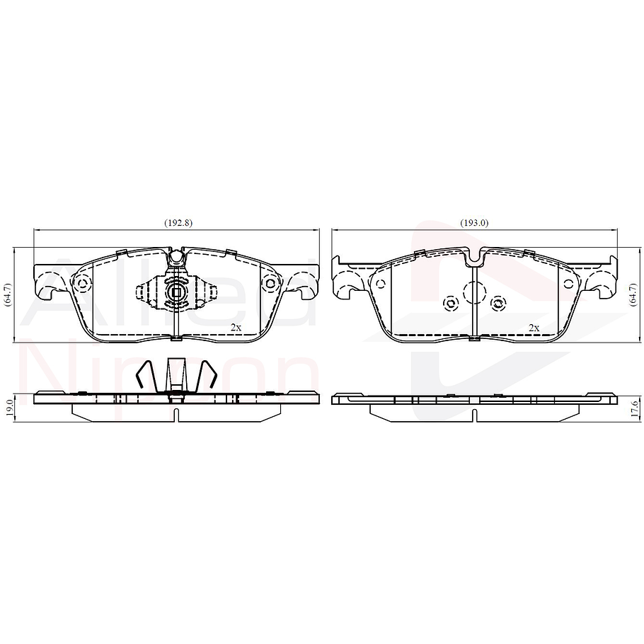 Pastillas Freno Jaguar F-Type 2014-2023 Delantero 4