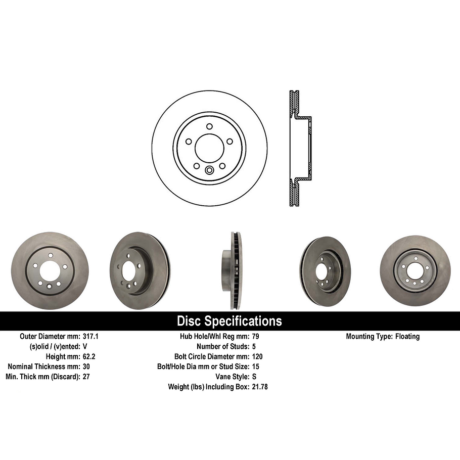 Disco Freno Land Rover Discovery 2004-2009 Delantero 3