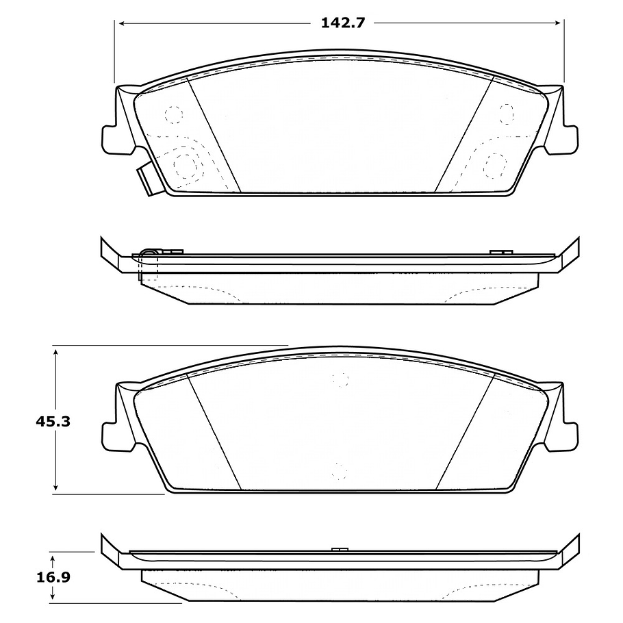 Pastillas Freno Cadillac Escalade 2007-2014 Delantero 2