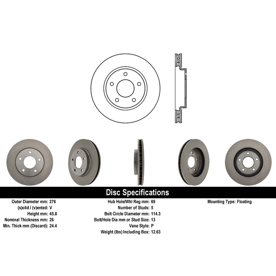 Disco Freno POWERSTOP AR83068 2