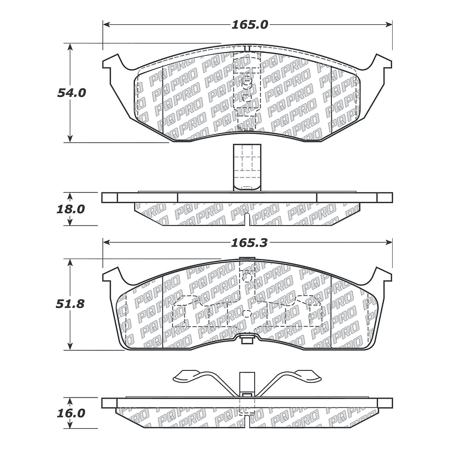 Pastillas Freno Chrysler Intrepid 1993-1997 Delantero 2