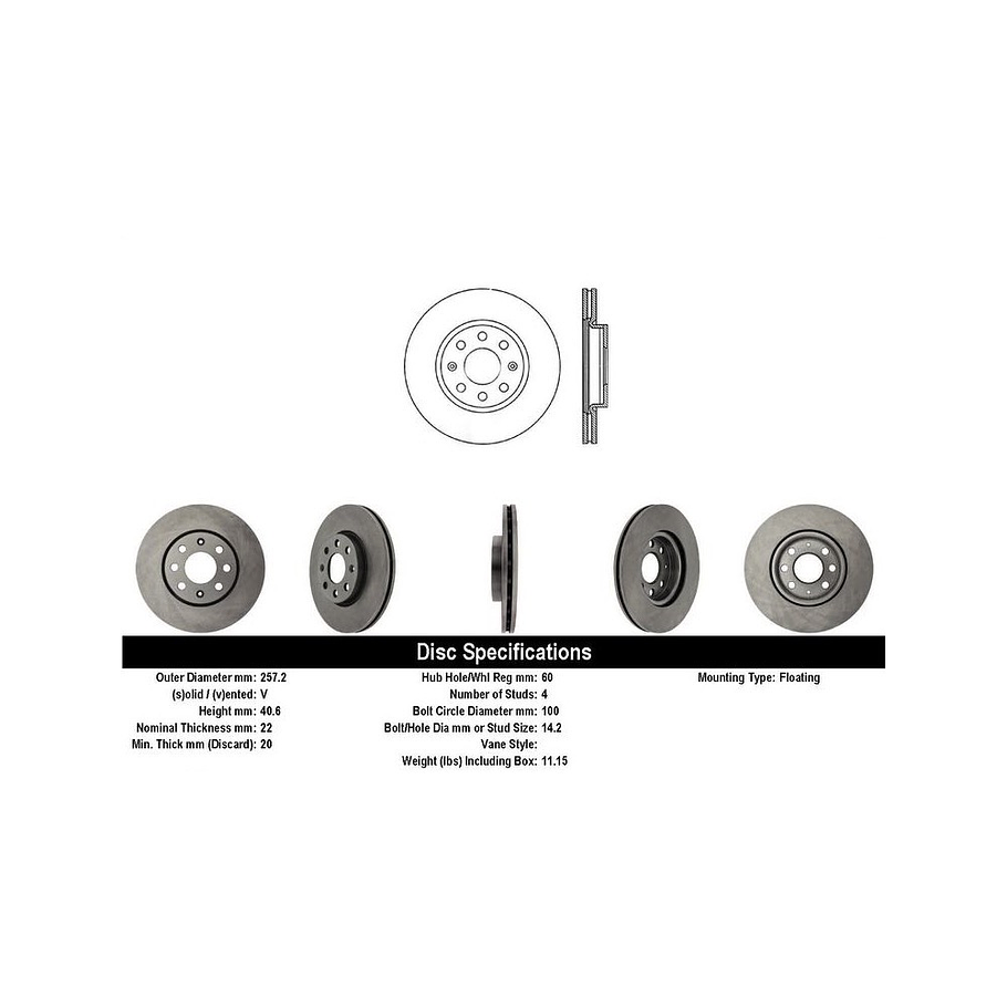 Disco Freno Fiat Punto 1999-2012 Delantero 3