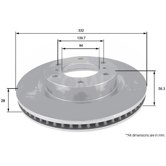 Disco Freno COMLINE ADC0379V