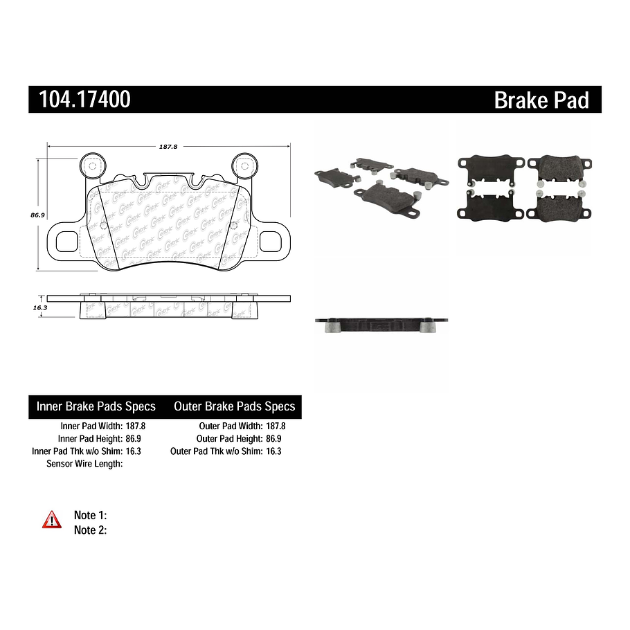Pastillas Freno Porsche 911 2012-2019 Trasero 2