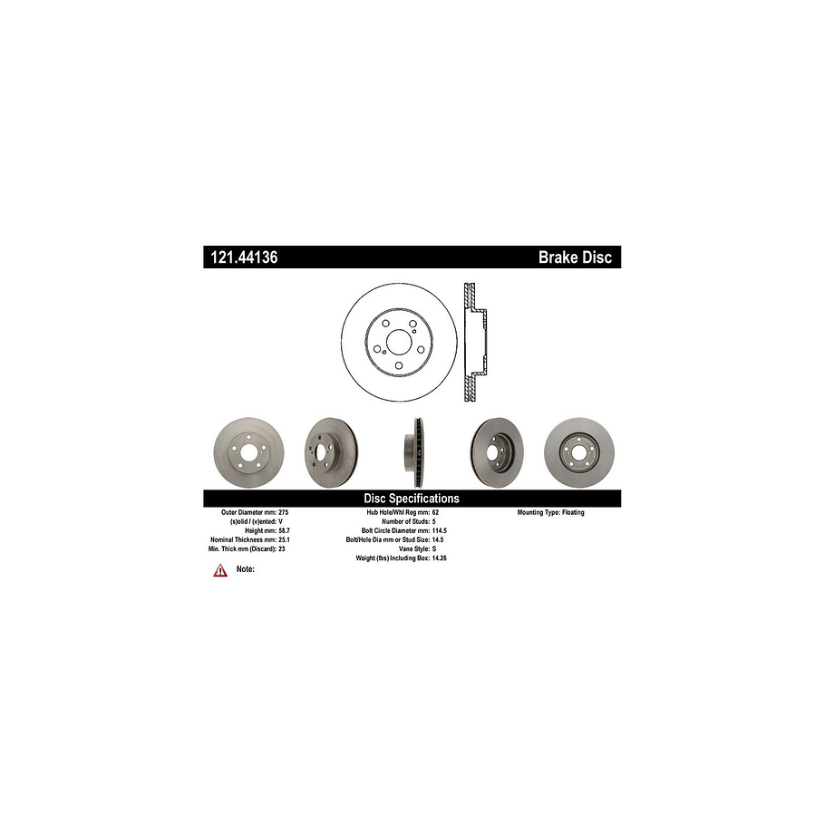 Disco Freno C-TEK 121.44136 