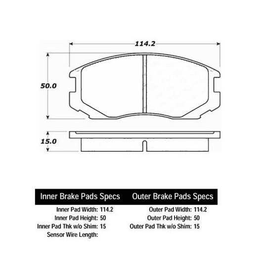 Pastillas Freno Mitsubishi Lancer 2000-2007 Delantero