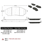 Pastillas Freno Infiniti M37 2011-2019 Delantero 4