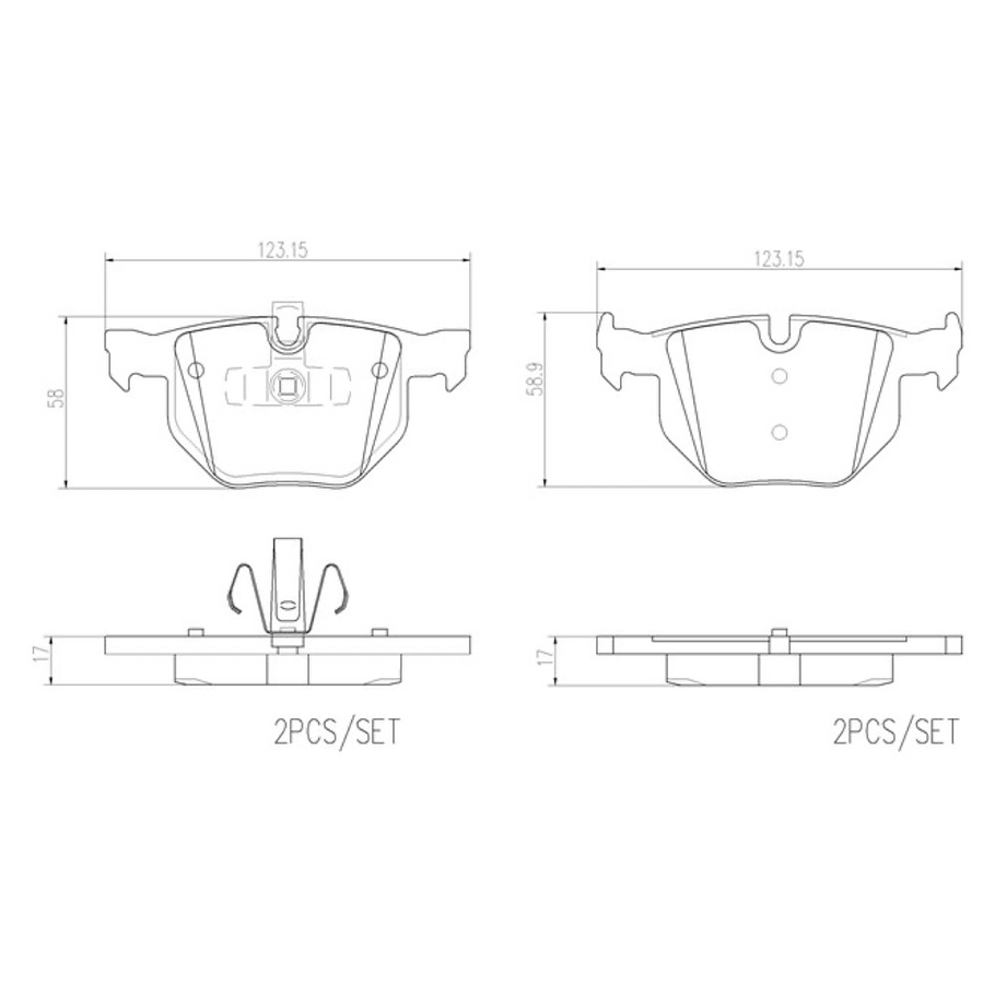 Pastillas Freno BMW 325i 2004-2013 Trasero 2
