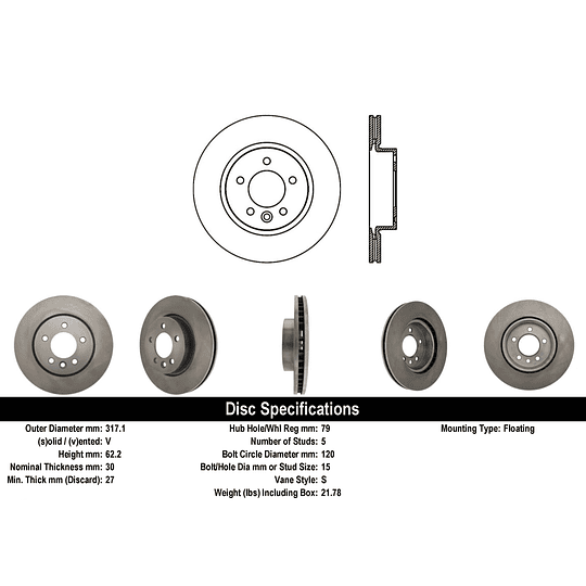 Disco Freno MOTAQUIP LVBD1082Z
