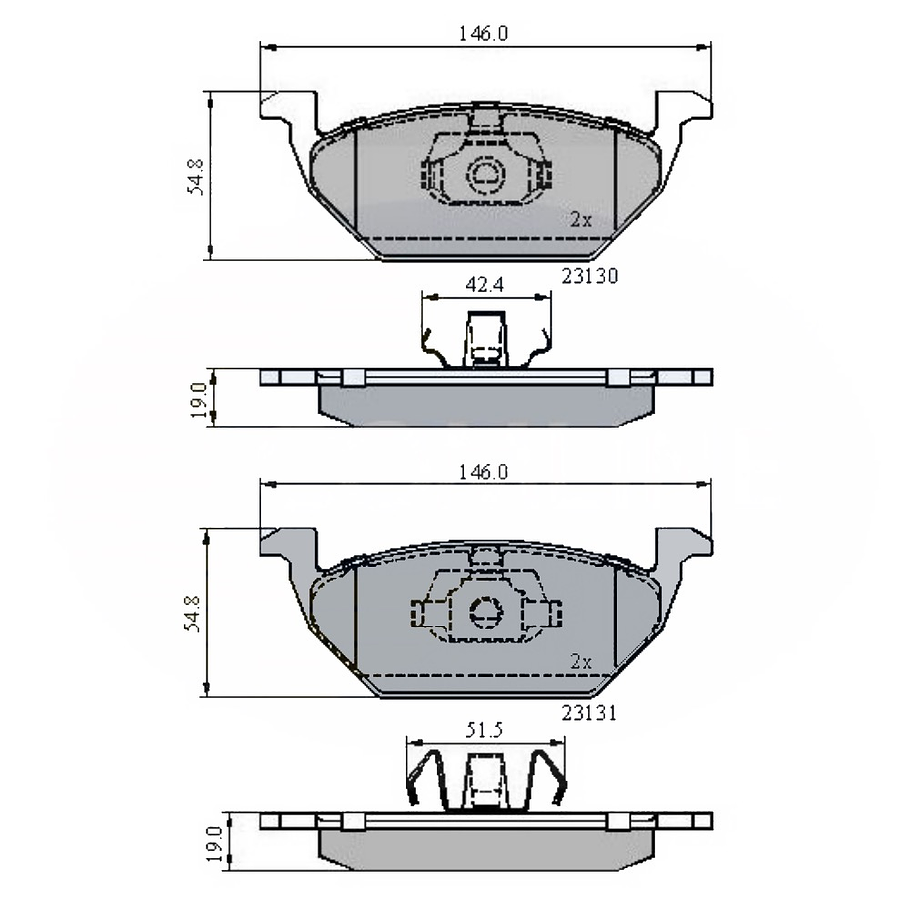 Pastillas Freno Volkswagen Voyage 2009-2023 Delantero 4