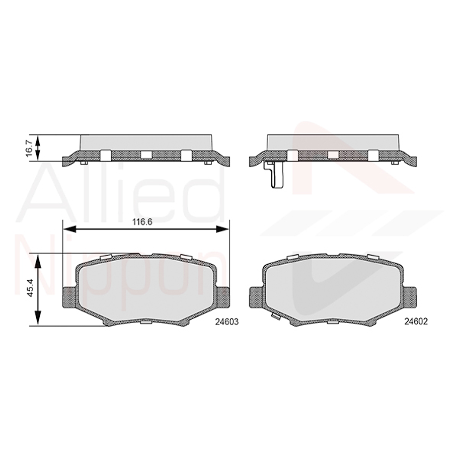 Pastillas Freno Jeep Wrangler 2007-2018 Trasero 3