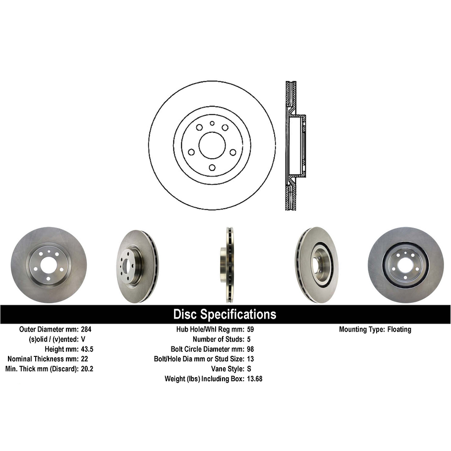 Disco Freno Alfa Romeo 147 2000-2010 Delantero 3