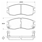 Pastillas Freno Mitsubishi Eclipse 1990-1994 Delantero 3